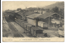 47-PORT-STE-MARIE- La Gare - Expédition Du Chasselas...  1915  Animé  (papier Mâché Centre Droit) - Andere Gemeenten
