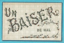 * Halle - Hal (Vlaams Brabant) * (V.P.F.) Un Baiser De Hal, Fantaisie, Paillettes, Old, Unique, TOP, Rare - Halle