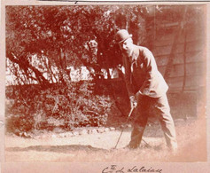 Photo Originale Collée Sur Carton - 1903 - Suisse - BERNE - BERN - Le Comte De Lalaing - Initiation Au Golf - Personnes Identifiées