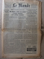 Journal Le Monde (22 Mai 1962) Controverse Politique Européenne - Alger Et Oran - Hassan II - Desde 1950