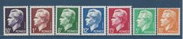 ⭐ Monaco - YT N° 344 à 350 * - Neuf Avec Charnière - 1950 à 1951 ⭐ - Unused Stamps