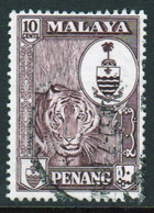 Malaya Penang 1960 Queen Elizabeth II Single 10c Stamp In Fine Used - Penang