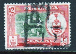 Malaya Penang 1960 Queen Elizabeth II Single $2 Stamp In Used - Penang