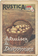 Revue RUSTICA  N° 20 - 16 Mai 1954 - Détruisez Le Doryphore - - Giardinaggio