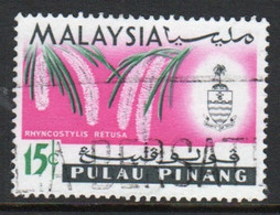 Malaya Penang 1965 Queen Elizabeth II Single 15c Stamp From The Flowers Set In Fine Used - Penang