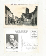 Cp , Publicité , Politique , Patrick MALAIZE, Campagne élections Législatives, 1993 , 60 , VILLERS SAINT PAUL , L'église - Werbepostkarten