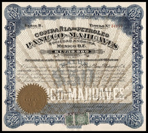 1914 Mexico: Compania De Petroleo Panuco-Mahuaves- $50 Pesos - Petrolio