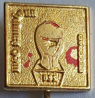 Boxing Yugoslavia Serbia Beograd Mec Sampiona (Championships) PIN A7/9 - Boxing