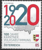 2020  Austria Österreich Mi. 3560**MNH   100. Jahrestag Der Kärntner Volksabstimmung - 2011-2020 Ongebruikt