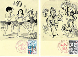 Souv. Ph. 1974 "Les Saisons" - Cartes(2) PAU + Env. MULHOUSE - Red Cross