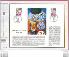 (Réf : B 248) DOCUMENT PHILATÉLIQUE  LOUIS PASTEUR 1822-1895 - Louis Pasteur