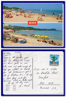 1991 Greece Postcard Roda Beach Corfu Posted To UK - Cartas & Documentos