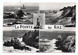 CPMPF Jean 2521 La Pointe Du Raz  5 Multivues   Timbre Coq Decaris 0.25cachet 1966 - La Pointe Du Raz