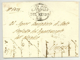 Prefetto Del SERIO 52 1813 Franchise LSC Royaume D'Italie - 1792-1815 : Departamentos Conquistados