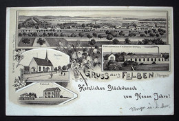 LITHO Gruss Aus FELBEN Bahnhof Etablissement Der H.H. Billwiller Brothers Glückwunsch Neujahr - Other & Unclassified