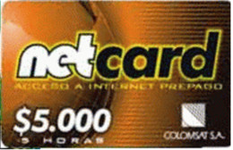 COLOMBIA : COL01 COLOMSAT Netcard $5.000 5 Horas USED Exp: 31/12/2004 - Colombia