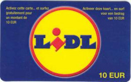 BEL_SURF : BSCR14 10 EUR LIDL (logo) USED Exp: 31/DEC/2003 - A Identificar