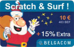 BEL_SURF : BSCR01 10eur+15% Scratch+Surf Father X)mas USED Exp: 31/DEC/2002 - A Identifier