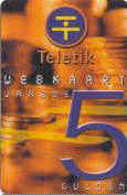 NETHERLAND : NED40 5 NLG Teletik WEBKAART USED - A Identificar