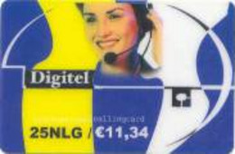 NETHERLAND : NED22 25NLG/e 11,34 DIGITEL Web+Phoning/YELLOW+GREEN Rev USED - Te Identificeren