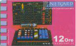 ITALY : ITA23 (2) 25000 TISCALI NetCard Electronic+keyboard Pink MINT Exp: 6 MONTHS - A Identifier