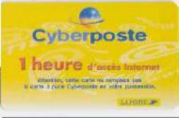 FRANCE : FRAT03 1heure D)acces Cyberposte Yellow USED - Altri & Non Classificati