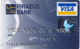 GREECE - Piraeus Bank Visa(reverse Axalto), 11/04, Used - Carte Di Credito (scadenza Min. 10 Anni)