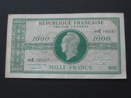 Trésor Central 1000 Francs  Marianne 1945 Chiffres Maigres   **** EN ACHAT IMMEDIAT **** - 1955-1963 Staatskas