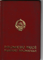 YU40  --  DIPLOMATIC PASSPORT  --   SFR YUGOSLAVIA  -  1966  --   BOY PHOTO  --  FILS DU CCONSUL  --   DIPLOMATIC VISA - Historical Documents