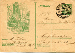 DANTZIG ENTIER POSTAL DEPART ZOPPOT 26-8-28 ( FREE STADT DANTZIG ) - Ganzsachen