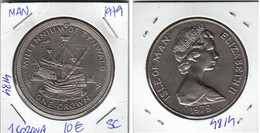 E4814 MONEDA ISLA DE MAN 1 CORONA SIN CIRCULAR 1979 10 - Sonstige & Ohne Zuordnung