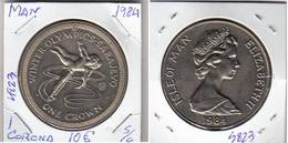 E4823 MONEDA ISLA DE MAN 1 CORONA SIN CIRCULAR 1984 10 - Altri & Non Classificati