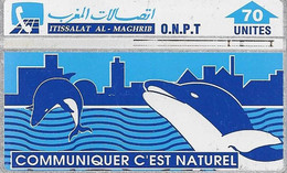 CARTE-HOLOGRAPHIQUE-MAROC-DAUPHINS-V°N°Env N°502C92831-Utilisé-TBE - Selva