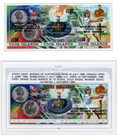 Cook Islands1988 Set Olympic/tennis/Steffi Graf Stamps (Michel 1260/2 + Bl.186) MNH - Cook Islands