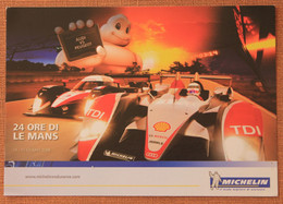 Sports Auto : Carte Publicitaire Michelin Pour Les 24 Heures Du Mans 2008, édition Italienne, Carte Avec Relief - Le Mans
