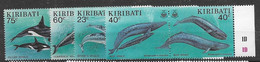 Kiribati Mnh ** 1994 Complete Whales Set 25 Euros - Kiribati (1979-...)