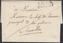 Belgique 1826 - Précurseur De Liège à Destination Bruxelles.......... (DD) DC-10901 - Andere & Zonder Classificatie