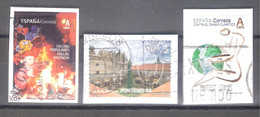 España 2022 -  Pequeño Lote 3 Sellos Usados Y Circulados-Fallas De Valencia-Pontevedra Y Sello Protesta - Used Stamps