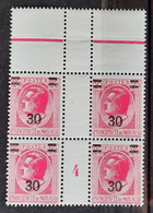 Monaco 1924 N°104 Millesime 1924 En Bloc De 4 BdF**TB Cote 25€ - Neufs