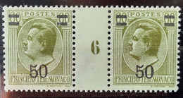 Monaco 1926 N°105 Millesime 1926 En Paire**TB Cote 37€ - Neufs