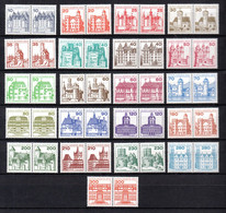 Berlin 1977/82 Satz Sehenswurdigkeiten Komplett In Waagerechte Paare Postfrisch - Unused Stamps