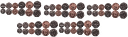 St. Helena - 5 Pcs X Set 6 Coins 1 2 5 10 20 50 Pence 1997 - 2006 AUNC / UNC Lemberg-Zp - Saint Helena Island