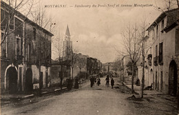 Montagnac - Le Faubourg Du Pont Neuf Et Avenue Montpellier - Montagnac