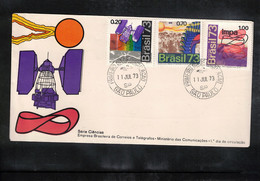 Brazil 1973 Space / Raumfahrt Promotion Of Sciencies - Astronautics,Satellites FDC - América Del Sur