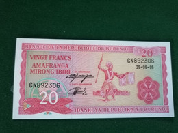 République Du Burundi - 20 Francs  - 25.05.1995 - Burundi