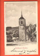 ZPP-37  Clocher De Moudon  Dos Simple  Circulé En 1900 - Moudon