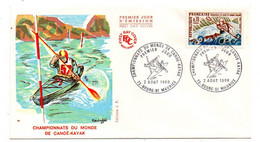 1969 -- FDC -- Championnat Du Monde De Canoé-kayak ......cachet  BOURG ST MAURICE -- 73.........à Saisir - 1960-1969