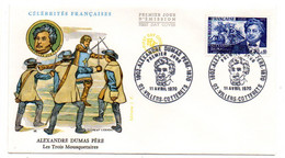 1970 -- FDC -- Alexandre DUMAS Père ( 3 Mousqutaires).....cachet  VILLERS-COTTERETS -- 02.........à Saisir - 1970-1979