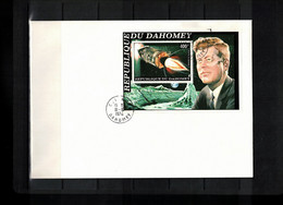 Dahomey 1974 Space / Raumfahrt - John F. Kennedy Block Interesting Cover - Afrique