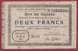 St Quentin (02) ---- 2.00 Frs -- Pirot 02/2083 --R ---dans L 'état  (602) - Bonds & Basic Needs